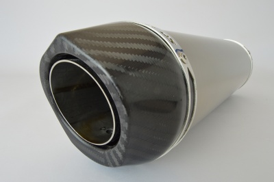 SP Engineering Slip On Round Carbon Outlet Diabolus XLS Plain Titanium Exhaust